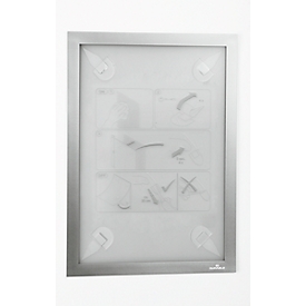 Infolijst DURAFRAME® WALLPAPER, A4, staand en liggend formaat, incl. reserveset, zilver