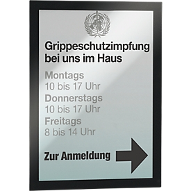 Informatiekader Duraframe - A4 formaat - zwart - 2 stuks