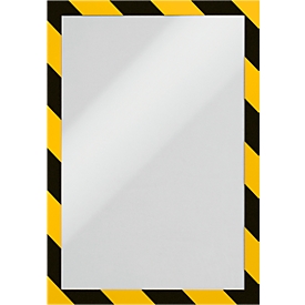 Informationsrahmen DURAFRAME® SECURITY A4, gelb/schwarz, 2 Stück