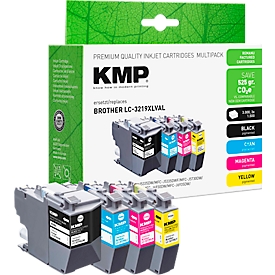 Ink cartridge KMP, replaces Brother LC3219XL CMYK (LC-3219XL CMYK), up to 3000/1500 pages, multipack, CYMK