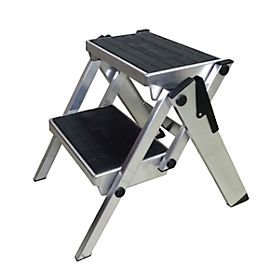 Inklapbare trap, aluminium, 2 treden
