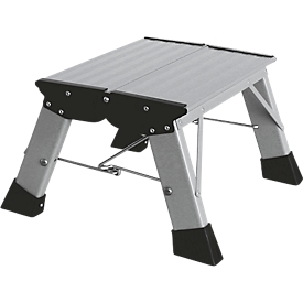 Inklapbare trap Treppy, 1 trede, aluminium