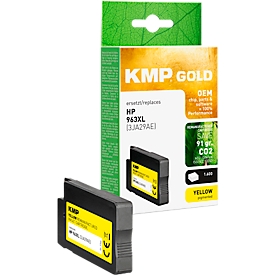 Inktcartridge KMP, vervangt HP 963XL (3JA29AE), tot 1600 pagina's, enkele verpakking, geel
