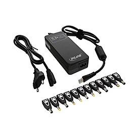 InLine 26618S Universal - Netzteil - Wechselstrom 100-240 V - 90 Watt - Ausgangsanschlüsse: 2 - Schwarz