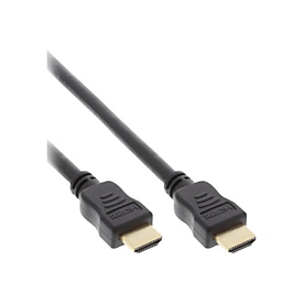 InLine - HDMI-Kabel mit Ethernet - HDMI männlich zu HDMI männlich - 1 m - Dreifachisolierung - Schwarz
