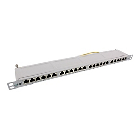 InLine - Patch Panel - CAT 6a - STP - RJ-45 X 24 - Hellgrau, RAL 7035