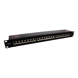 InLine - Patch Panel - Rack montierbar - CAT 6a - RJ-45 X 24 - Schwarz, RAL 9005