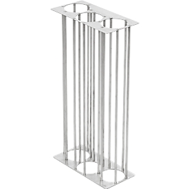 Insert à gobelets V-Part - pour poubelle Carro 55 L - demi insert - l. 135 x P 279 x H 541 mm - alu-gris