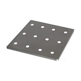 Insert en tôle perforée Norme pour les armoires de sécurité asecos de la série UB90, acier inoxydable 1.4016, L 417 x P 364 x H 9 mm, jusqu'à 75 kg