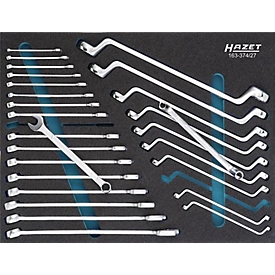 Insert pour outils Hazet 163-374/27, 27 pièces, L 519 x P 392 x H 35 mm, mousse