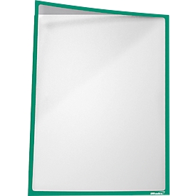 Insteekhoes, magnetisch, PET-folie, A4 horizontaal/verticaal, groen, 5 stuks