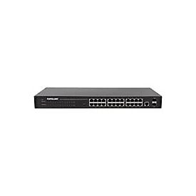 Intellinet 24-Port Network Switch, 24-Port (RJ45), Rackmount, Gigabit, 4 SFP, Ethernet Web-Smart, 10/100/1000 Mbit - Switch - 24 Anschlüsse - managed - an Rack montierbar