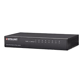 Intellinet 8-Port Fast Ethernet Office Switch, Desktop Size, Metal, IEEE 802.3az (Energy Efficient Ethernet), Box - Switch - 8 Anschlüsse