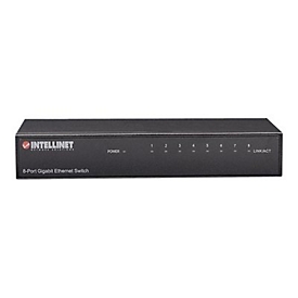 Intellinet 8-Port Gigabit Ethernet Switch, Metal, Box - Switch - 8 Anschlüsse