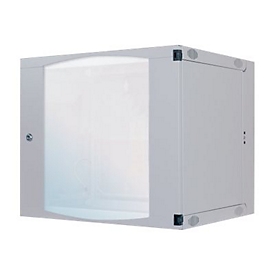 Intellinet Network Cabinet, Wall Mount (Double Section Hinged Swing Out), 6U, Usable Depth 235mm/Width 465mm, Grey, Flatpack, Max 30kg, Swings out for access to back of cabinet when installed on wall, 19", Parts for wall install (eg screws/rawl pl...