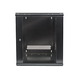 Intellinet Network Cabinet, Wall Mount (Standard), 12U, Usable Depth 260mm/Width 510mm, Black, Flatpack, Max 60kg, Metal & Glass Door, Back Panel, Removeable Sides,Suitable also for use on desk or floor, 19",Parts for wall install (eg screws/rawl ...