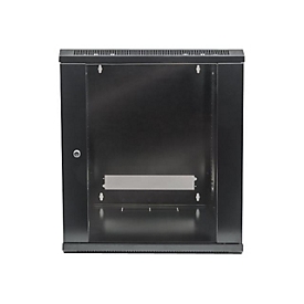Intellinet Network Cabinet, Wall Mount (Standard), 15U, Usable Depth 410mm/Width 510mm, Black, Flatpack, Max 60kg, Metal & Glass Door, Back Panel, Removeable Sides,Suitable also for use on desk or floor, 19",Parts for wall install (eg screws/rawl ...
