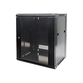 Intellinet Network Cabinet, Wall Mount (Standard), 6U, Usable Depth 260mm/Width 510mm, Black, Flatpack, Max 60kg, Metal & Glass Door, Back Panel, Removeable Sides, Suitable also for use on desk or floor, 19",Parts for wall install (eg screws/rawl ...