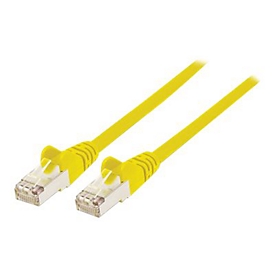 Intellinet Network Patch Cable, Cat7 Cable/Cat6A Plugs, 10m, Yellow, Copper, S/FTP, LSOH / LSZH, PVC, RJ45, Gold Plated Contacts, Snagless, Booted, Lifetime Warranty, Polybag - Netzwerkkabel - 10 m - Gelb