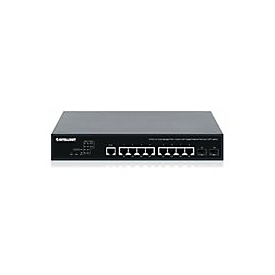 Intellinet - Switch - 2+/L3 Lite - managed - 8 x 10/100/1000 (PoE++) + 2 x Gigabit SFP (Uplink) - Desktop, an Rack montierbar