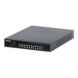 Intellinet - Switch - 2+/L3 Lite - managed - 8 x 10/100/1000 (PoE++) + 2 x Gigabit SFP (Uplink) - Desktop, an Rack montierbar