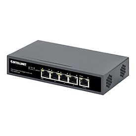 Intellinet Switch - 4 x 10/100/1000 (PoE+) + 1 x 10/100/1000 (PoE Durchführung)