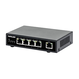 Intellinet Switch - 4 x 10/100/1000 (PoE+) + 1 x 10/100/1000 (Uplink)