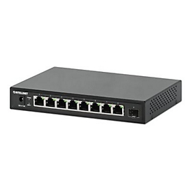 Intellinet - Switch - unmanaged - 8 x 10/100/1000/2.5G + 1 x 10 Gigabit SFP+ (Uplink) - Desktop, wandmontierbar