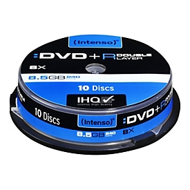 Intenso - 10 x DVD+R DL - 8.5 GB (240 Min.) 8x - Spindel