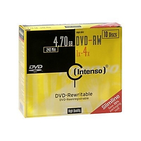 Intenso - 10 x DVD-RW - 4.7 GB 4x - Slim Jewel Case