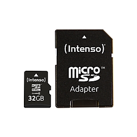 Intenso 32GB MicroSDHC - 32 Go - MicroSDHC - Classe 10 - 25 Mo/s - Résistant aux chocs - Résistant à une température - Résistant à l’eau - Résistant aux rayons X - Noir