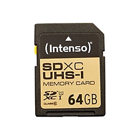 Intenso 3421490 - 64 Go - SDXC - Classe 10 - UHS-I - 90 Mo/s - Class 1 (U1)