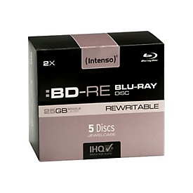 Intenso - 5 x BD-RE - 25 GB 2x - Jewel Case (Schachtel)