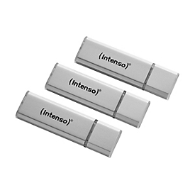 Intenso Alu Line - USB-Flash-Laufwerk - 16 GB - USB 2.0 - Silber (Packung mit 3)