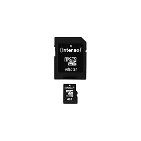 Intenso Class 10 - Flash-Speicherkarte (microSDHC/SD-Adapter inbegriffen) - 4 GB - Class 10 - microSDHC