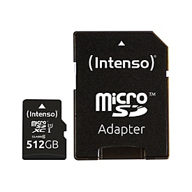 Intenso Premium - Flash-Speicherkarte (microSDXC-an-SD-Adapter inbegriffen)