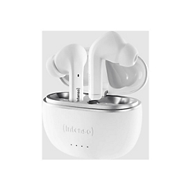 Intenso T302A - True Wireless-Kopfhörer mit Mikrofon - im Ohr - Bluetooth - aktive Rauschunterdrückung - weiß