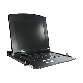 Inter-Tech Argus AS-7116 ULS - KVM-Konsole mit KVM-Switch - 16 Anschlüsse - PS/2, USB - QWERTZ - 43.2 cm (17")