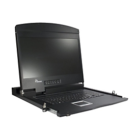 Inter-Tech Argus AS-9116 ULS - KVM-Konsole mit KVM-Switch - 16 Anschlüsse - PS/2, USB - QWERTZ - 48.3 cm (19")