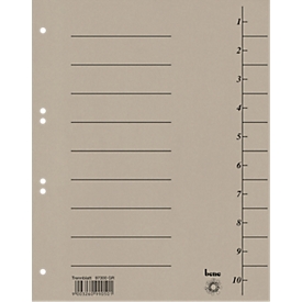 Intercalaires à découper, A4, 100 p., gris