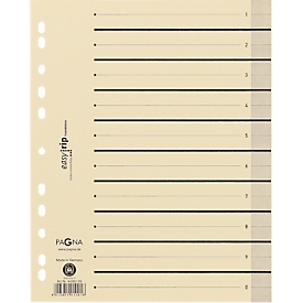 Intercalaires à découper Easy Rip PAGNA, format A4, lignes pré-tracées, 10 p., noir
