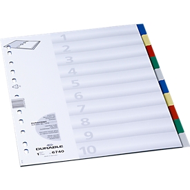 Intercalaires en PP DURABLE, 10 feuilles