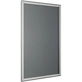 Interchangeable frame, angular corners, anodised silver aluminium profile, DIN A4, 210 x 297 mm