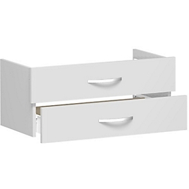 Inzet voor schuifladen ALICANTE, 2 schuifladen = 1 set, B 800 x D 400 x H 384 mm, lichtgrijs