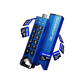iStorage datAshur SD - USB-Flash-Laufwerk mit integriertem microSD-Kartenleser - verschlüsselt - USB-C 3.2 Gen 1