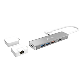 j5create JCD375 - Dockingstation - USB-C 3.1 Gen 2 - HDMI - 1GbE - mit 2 Kits