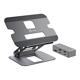 j5create JTS327 - Dockingstation + Notebook-Halterung - USB-C / Thunderbolt 3 / Thunderbolt 4 - HDMI