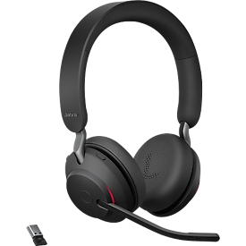 Jabra Headset Evolve2 65 Stéréo, Bluetooth, MS Teams, batterie 35h (appels) o. 37h (musique), noir