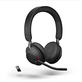 Jabra Headset Evolve2 65 Stereo, Bluetooth, MS Teams, batterij 35h (gesprekken) o. 37h (muziek), zwart