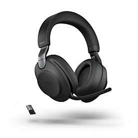 Jabra Headset Evolve2 85 Stereo, Bluetooth, MS Teams, Akku 26h (Anrufe) o. 37h (Musik), schwarz